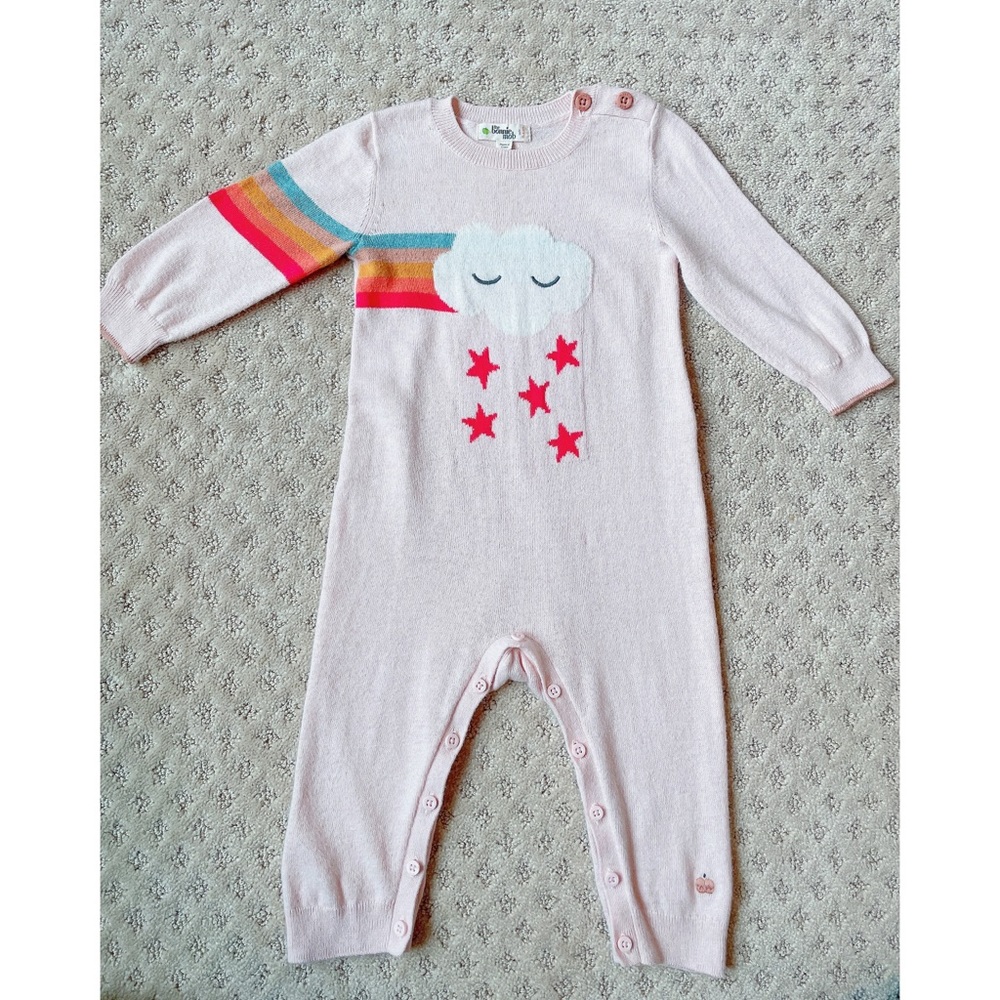 The Bonnie Mob baby girls knitted cotton playsuit